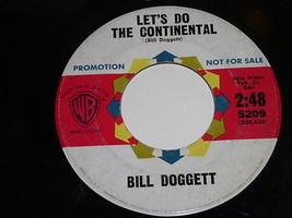 Bill Doggett Pony Walk Let&#39;s Do The Continental Promo 45 RPM Record Warner Bros - £12.57 GBP