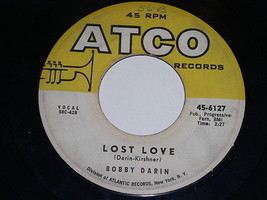 Bobby Darin Lost Love Queen Of The Hop 45 RPM Record Vintage Atco Label - £15.09 GBP