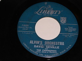 David Seville Alvin&#39;s Orchestra Copyright 1960 45 RPM Record Liberty Label - £15.41 GBP