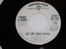 Frankie &amp; Johnny Life Line Promo 45 Rpm Vintage Warner Bros Label - £19.95 GBP