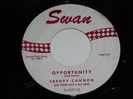 Freddy Cannon Opportunity Buzz Buzz A Diddle It 45 RPM Record Vintage Swan Label - £12.59 GBP