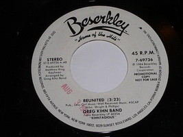 Greg Kihn Band Reunited Promo 45 Rpm Vintage Beserkley Label - £14.83 GBP