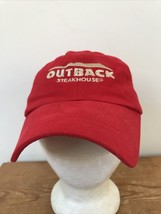 Outback Steakhouse Red Cotton Work Uniform Baseball Cap Hat One Size Adj... - £23.59 GBP