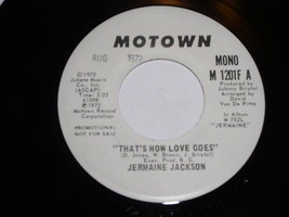 Jermaine Jackson That&#39;s How Love Goes Promo 45 Rpm Vintage Motown Label - £14.93 GBP