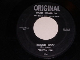 Preston Epps Bongo Rock Bongo Party 45 RPM Record Vintage Original Sound Label - $8.99