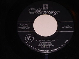 The Crew Cuts A Story Untold Carmen&#39;s Boogie 45 RPM Record Mercury Vintage Label - £19.91 GBP