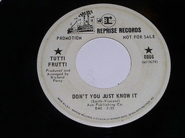 Tutti Frutti Don&#39;t You Just Know It Honeysuckle Workout Promo 45 Rpm Reprise - £15.97 GBP
