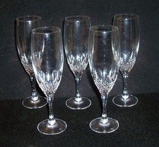 5 Vintage Cristal d’Arques Durand DIAMANT 7 1/2&quot; Fluted Champagne/Wine G... - $22.00