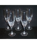 5 Vintage Cristal d’Arques Durand DIAMANT 7 1/2&quot; Fluted Champagne/Wine G... - $418.15 MXN