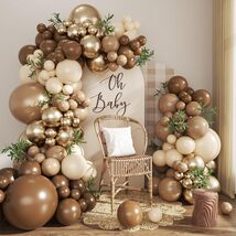 Brown Nude Gold Balloon Garland Kit 124PCS Party Decorations - $29.99