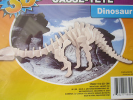 3D Classic Dinosaur Wood Puzzle Packaged Instructions Included All Ages New! - £6.32 GBP