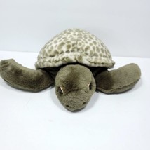 Sea Turtle Green Plush Spotted Off White Stuffed Animal Reptile Realistic 11&quot; L - £15.76 GBP