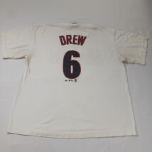 Majestic RN#15373 Dbacks #6 Drew Youth Boys White Cotton T-Shirt Size XL image 2