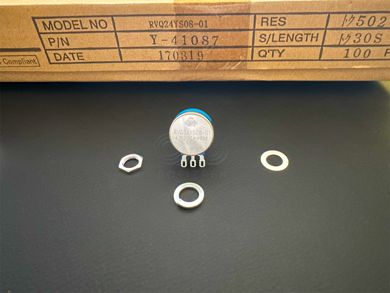 RVQ24YS08-01 S30 502 TOCOS 5kOhm Potentiometer Single Turn Carbon 30mm S... - $16.50