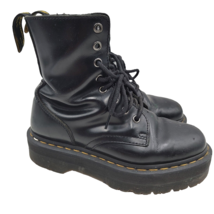 Dr. Martens JADON Black Leather Platform Combat Boots Women&#39;s Size 6 - $74.20