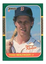 Boston Red Sox Todd Benzinger 1987 Donruss The Rookies #30 ! - £0.58 GBP
