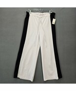 Bar III White Black Pants Sporty Colorblock Wide Leg Activewear NEW $59 ... - $19.80