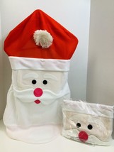 2-PACK~(4 Covers Total)~Festive Cloth Santa Claus Chair Cover~Christmas ... - $17.07