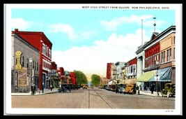 OHIO Postcard - New Philadelphia, West High Street from Square F7 - £3.88 GBP
