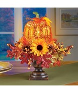 Lighted Fall Harvest Pumpkin Floral Thanksgiving Autumn Table Centerpiec... - $39.35 CAD