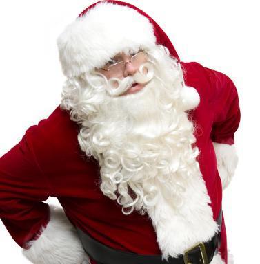 Santa Wig and Beard Set with Separate Mustache / Professional Santa Claus