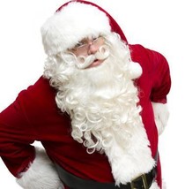 Santa Wig and Beard Set with Separate Mustache / Professional Santa Claus - £159.86 GBP