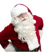 Santa Wig and Beard Set with Separate Mustache / Professional Santa Claus - £157.31 GBP