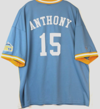 Carmelo Anthony #15 Denver Nuggets Blue Stitched Vintage 90s Pre-Game Warmup 3XL - £34.95 GBP