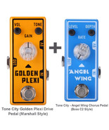 Tone City Golden Plexi Drive T7 + T11 Angel Wing Chorus Effect Pedals Mi... - $106.00