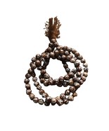 Om Symbol Yak Bone Mala Light Brown 108 Beads in 8 Mm Prayer Mala. - £10.08 GBP