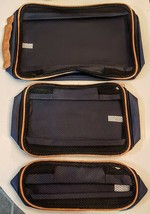 Nylon Tote Bag LOT Mesh Top Zip Around Travel Cosmetics Toiletry Case Ca... - £11.60 GBP