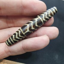 Rare Pattern Large South Asian Burmese Old pyu Pumtek Amulet Bead - $1,049.17 MXN