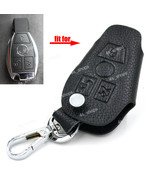 BENZ Black Genuine Leather Shell Remote Key Case Holder Chain,C,R,CL,GL,... - $168.29 MXN
