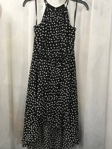 White House Black Market Women&#39;s Dress Halter Black White Polka Dots Size 0 - $30.94