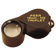 Peer 10X Triplet Magnifier, Black Satin, Item No. 29.670 - £22.27 GBP
