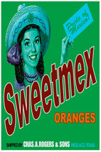 Vintage POSTER.Home wall.Mexican oranges.Green Room art Decori691 - £14.09 GBP+