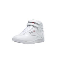 Reebok Women&#39;s Freestyle Hi Top Sneakers White/Silver 2431 - £41.76 GBP+