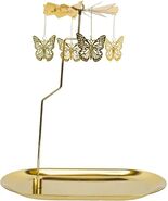 Butterfly Gold Candle Holder – Spinning Metal Tealight Decor for Table, ... - $34.90