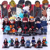 Naruto Shippuden Akatsuki Pain Sasori Kakuzu Kakashi Obito 8pcs Minifigure Brick - £14.25 GBP