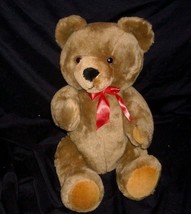 14&quot; Vintage Mary Meyer Sitting Brown Teddy Bear Stuffed Animal Plush Toy W/ Tag - £28.85 GBP