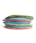 10 Recycled Flip Flop Bracelets Assorted Colors Hand Made in Mali, West Africa - £7.06 GBP