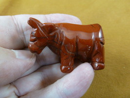 (Y-COW-565) red Jasper Jersey COW cows dairy GEM STONE figurine CARVING ... - £10.95 GBP