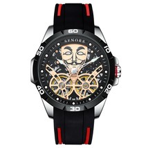 SENORS SN207 Double Tourbillon Skeleton Watches Men Mechanical Automatic Wristwa - £93.02 GBP