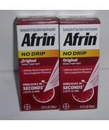 (2) Afrin No Drip Nasal Pump Mist Original   1/2oz Each  Exp 12/25 Free ... - $13.85