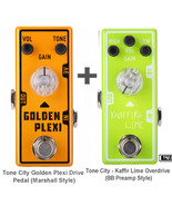 Tone City Golden Plexi Drive T7 + T6 Kaffir Lime Effect Pedals Micro as ... - $89.80