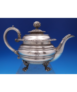 Gadroon by Unknown Silverplate Tea Pot w/ Chrysanthemum Finial Lion Feet... - $4,881.92 MXN