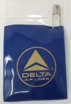 Delta Airlines Sewing Kit Blue Vinyl Vintage - £10.62 GBP