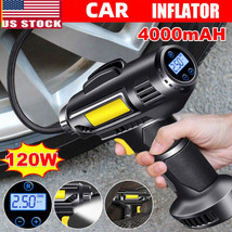 Car Air Compressor Cigarette Lighter Digital Tire Inflator Portable Air ... - £26.73 GBP