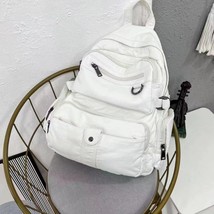 Designer Women Backpack Soft Pu Leather Daypack Large Capacity Rucksack Female M - £59.70 GBP