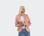 Molly Bracken  Faux Suede Officers Jacket Blush Small Pink Rose NEW W TAG - £48.73 GBP